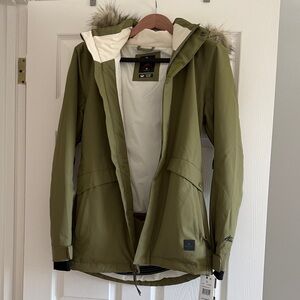 Rip Curl Anti Series Parker Ski Jacket in Dark Khaki